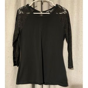Black Express Size Large 3/4 Sleeve Top